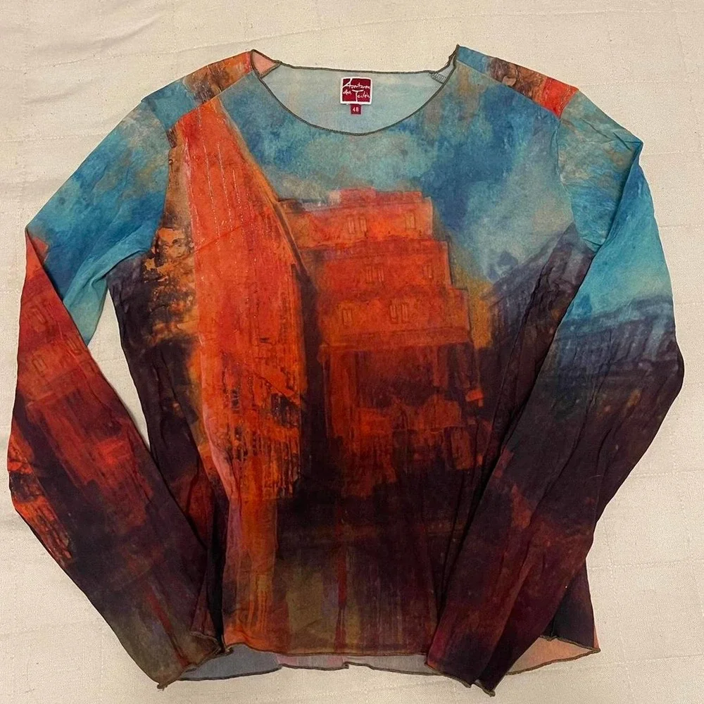 Vintage adventures des toiles mesh graphic long sleeve - Picture 2 of 4